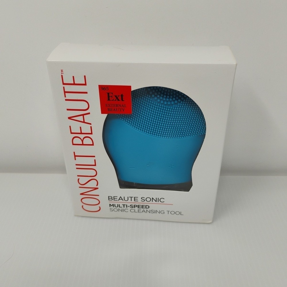 Consult Beaute Sonic Cleansing Tool Multi-Speed Blue Color SEALED Box - See Note